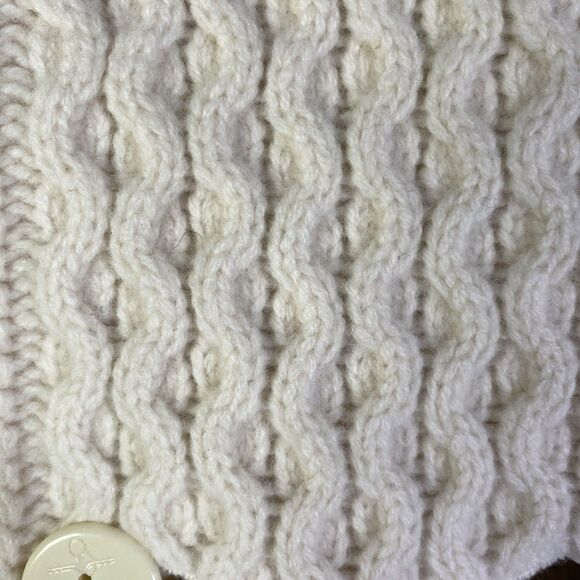 J Crew Merino Wool Shawl Collar Irish Aran Fisherman Cardigan Sweater  Men XS - Picture 5 of 16